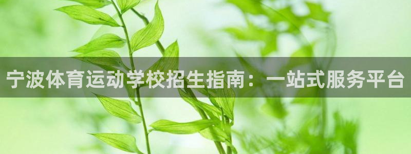  利记官网多少：宁波体育运动学校招生指南：一站式服务平台